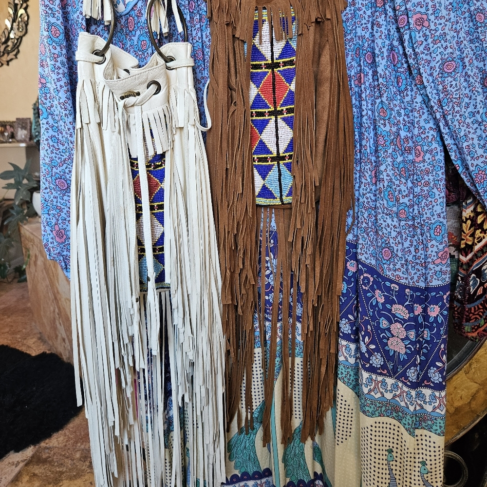 Spell TAN Leather Fringe Bag